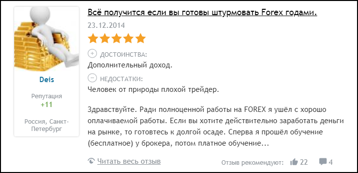 отзывы о forex